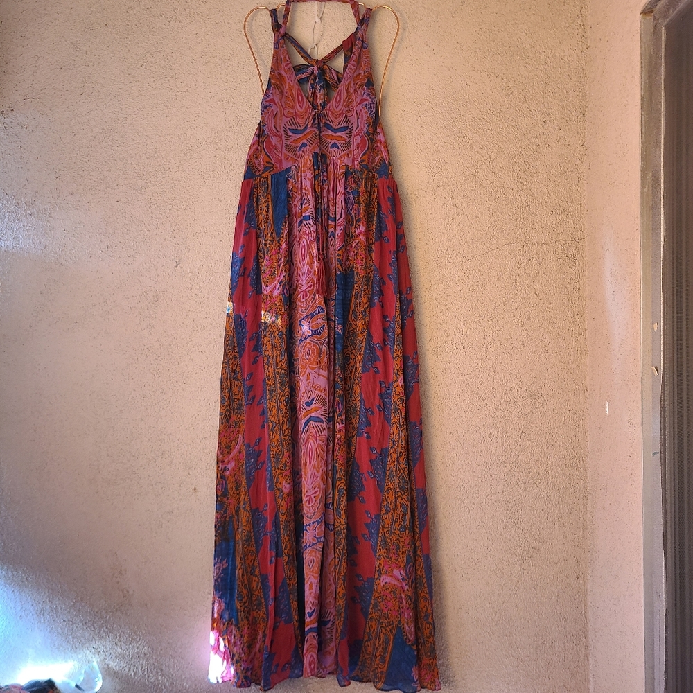 EUC free people unattainable boho maxi dress